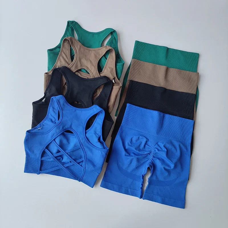 Ensemble de Yoga Femme 2 Pièces Sans Couture – Image 3