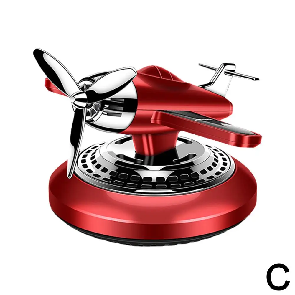 Désodorisant pour voiture, Avion avec Hélice tournante solaire – Image 2