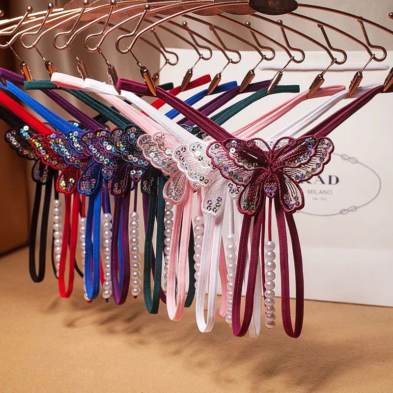 Culotte String Sexy Brodé Perles – Image 2