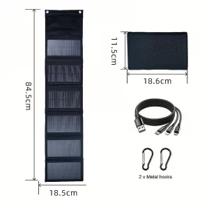 Kit Panneau Solaire Pliant 100W USB - Portable & Haute Efficacité