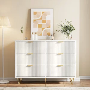Commode Moderne Rosahqnda avec 4 ou 6 Tiroirs