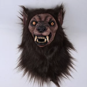 Masque de Loup-Garou en Latex pour Cosplay Halloween
