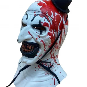 Masque de Clown Effrayant en Latex avec Capuche pour Halloween