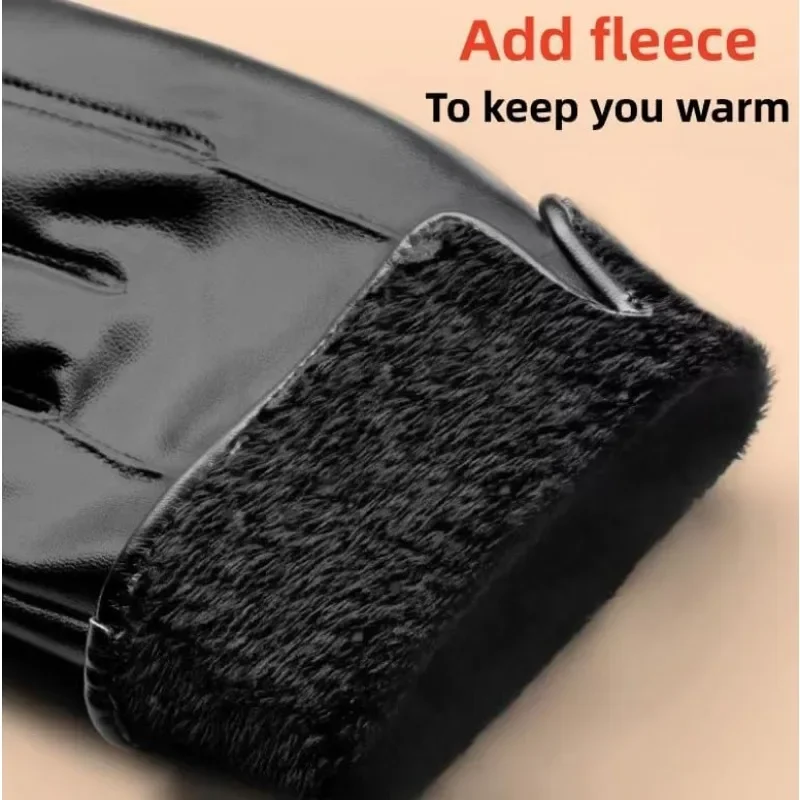 Gants d'hiver en Cuir Véritable pour Hommes et Femmes - Chauds et Tactiles – Image 6