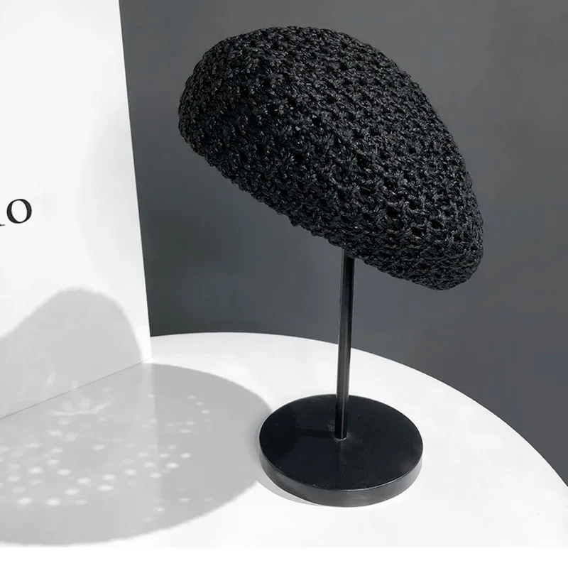 Béret Vintage Crochet Floral Femme – Image 4