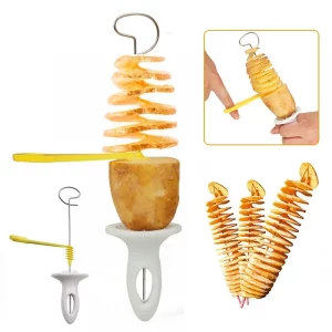 Tourbillon Coupe Pommes de Terre en Spirale - Gadget de Cuisine Créatif