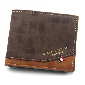 Portefeuille Court Classique en Cuir Givré pour Homme - Slim, Porte-Photo et Cartes