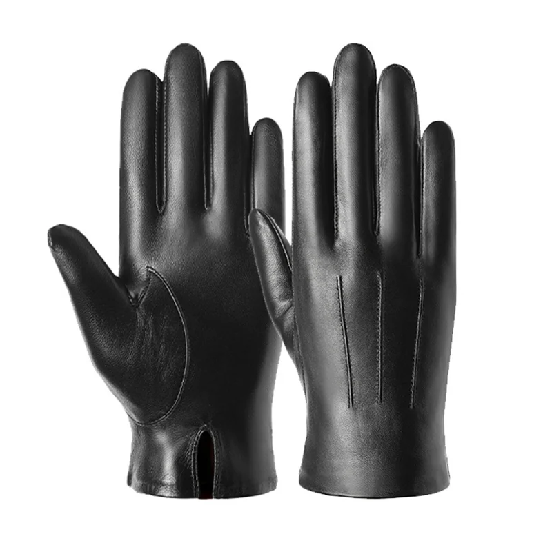 Gants en Cuir de Mouton BISON DENIM pour Homme - Écran Tactile, Hivernal