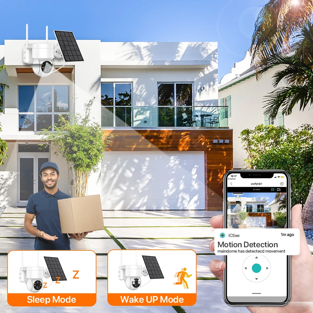 Caméra de Surveillance Solaire PTZ 4MP avec WiFi et Batterie – Image 3