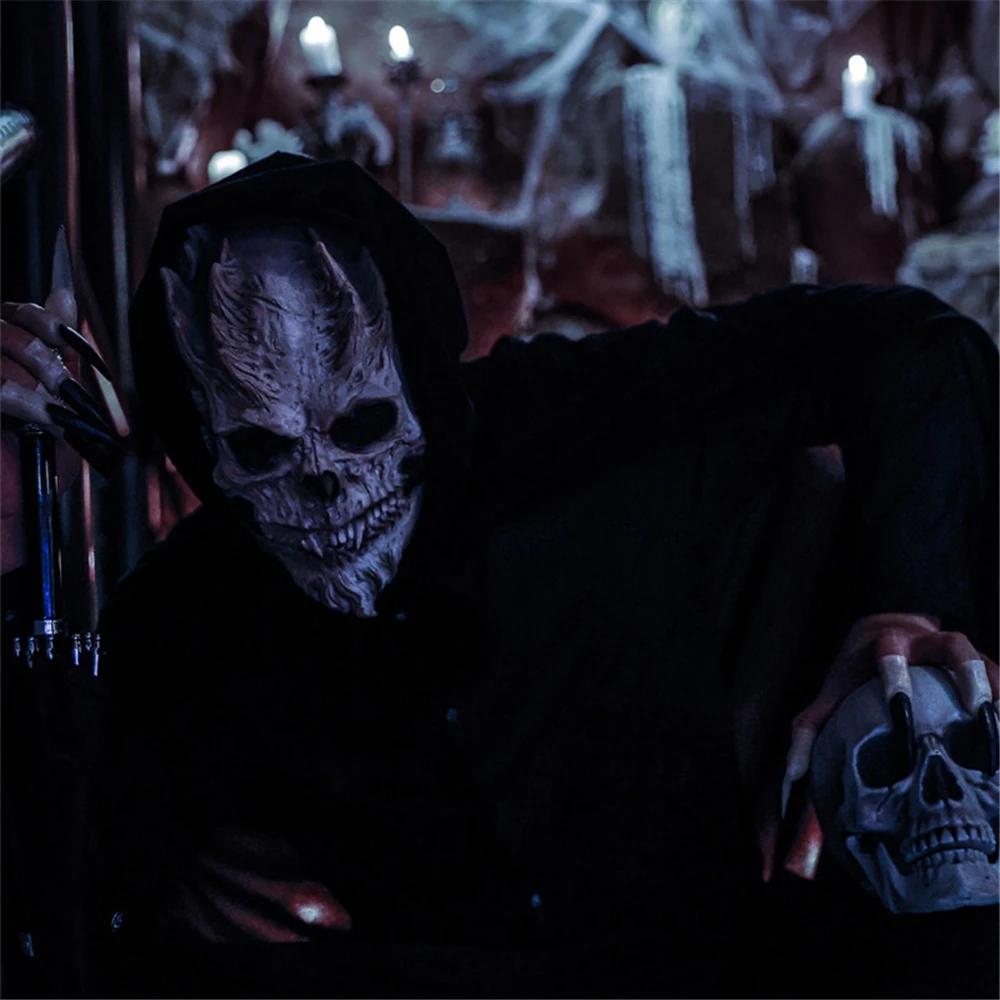 Masque d'Horreur Squelette Démoniaque Latex – Image 2