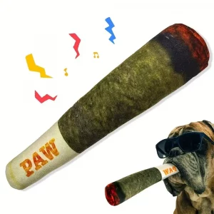 Jouet Grinçant en Peluche pour Chien - Forme Cigar