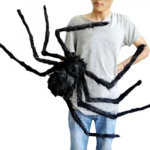 Araignée Géante en Peluche pour Halloween - Décoration Effrayante