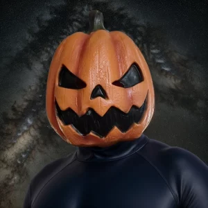 Masque de Tête de Citrouille Halloween Effrayant pour Adultes