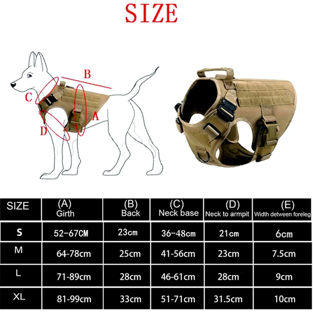 Harnais Tactique Militaire pour Chien et Laisse – Image 3