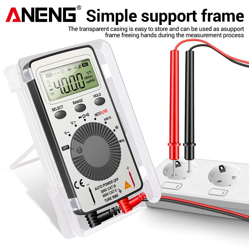 ANENG AN101 Multimètre Numérique Professionnel 1999 Comptes Testeur AC/DC – Image 3