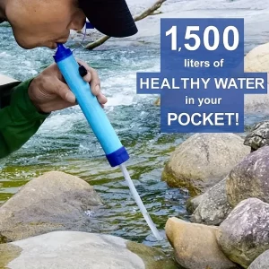 Filtre à Eau de Survie Portable 10000 Gallons Ultra-léger 4 Étapes