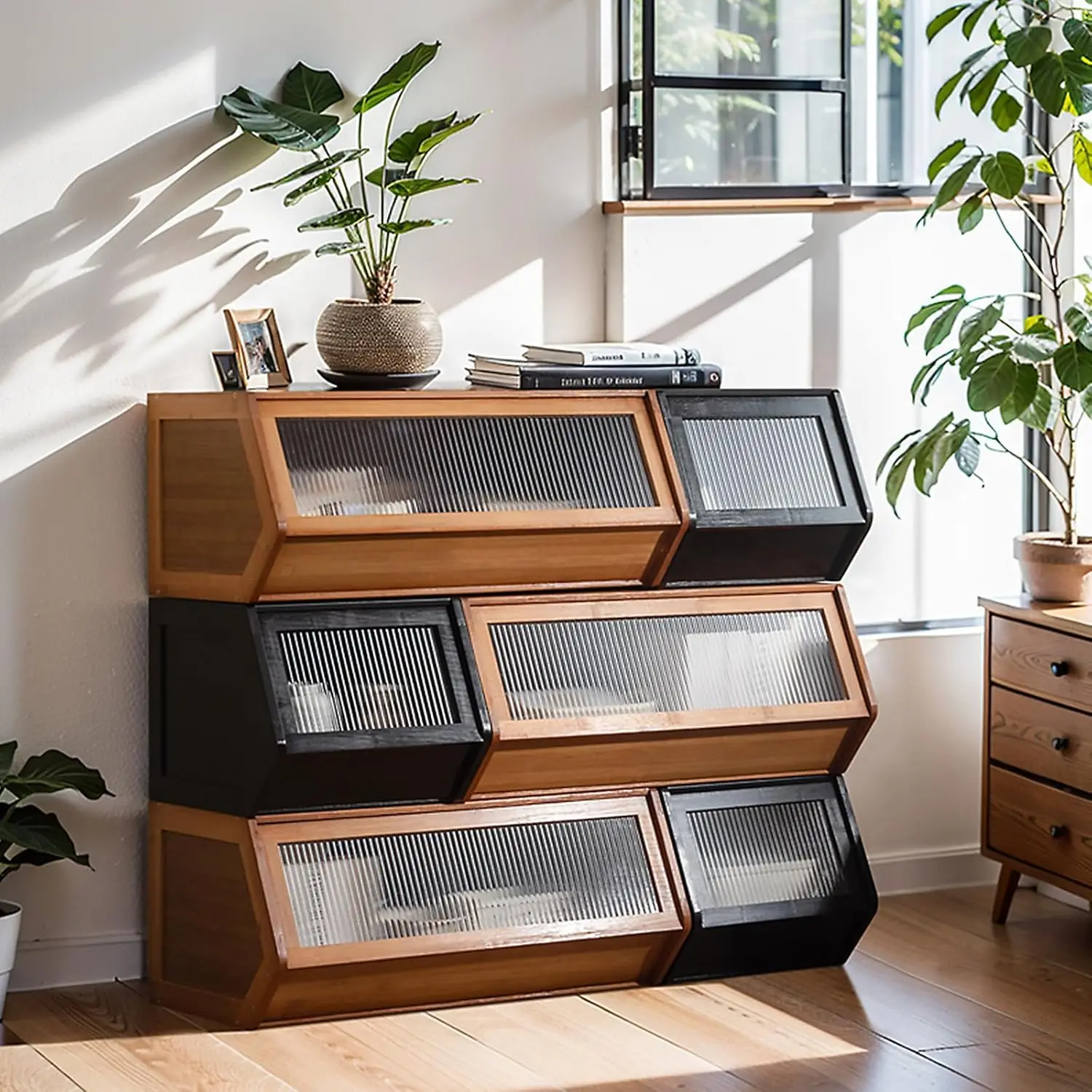 Commode Vintage Bambou Rustique Modulable – Image 5