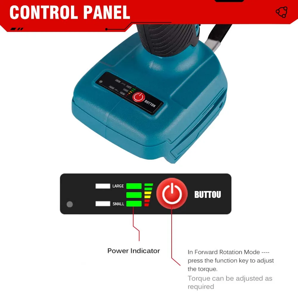 ONEVAN Perceuse Électrique Sans Balais 1000W - 450Nm, 3 Fonctions, Outil de Bricolage Makita – Image 6