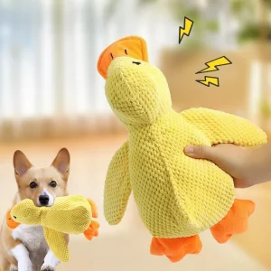 Peluche Canard Sonore pour Chiens - Jouet Mâchouille Durable et Antistress