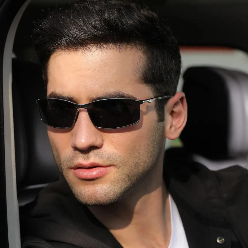 Lunettes de Soleil Polarisées Métalliques Photochromiques DIXSG pour Homme – Image 4