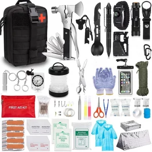 Kit de Survie Complet 233 Pièces avec Trousse de Premiers Secours