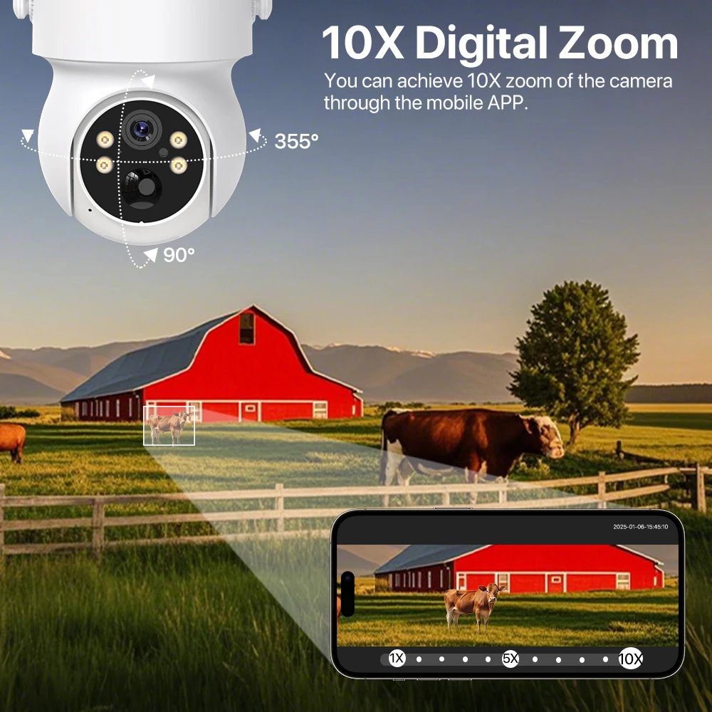 Caméra de Surveillance Solaire PTZ 4MP avec WiFi et Batterie – Image 2