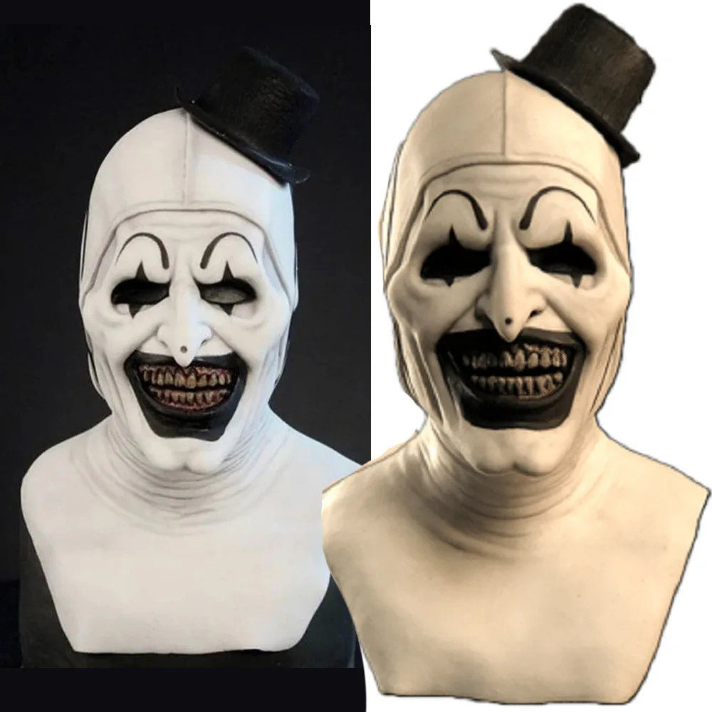 Masque de Clown Effrayant en Latex avec Capuche pour Halloween – Image 2