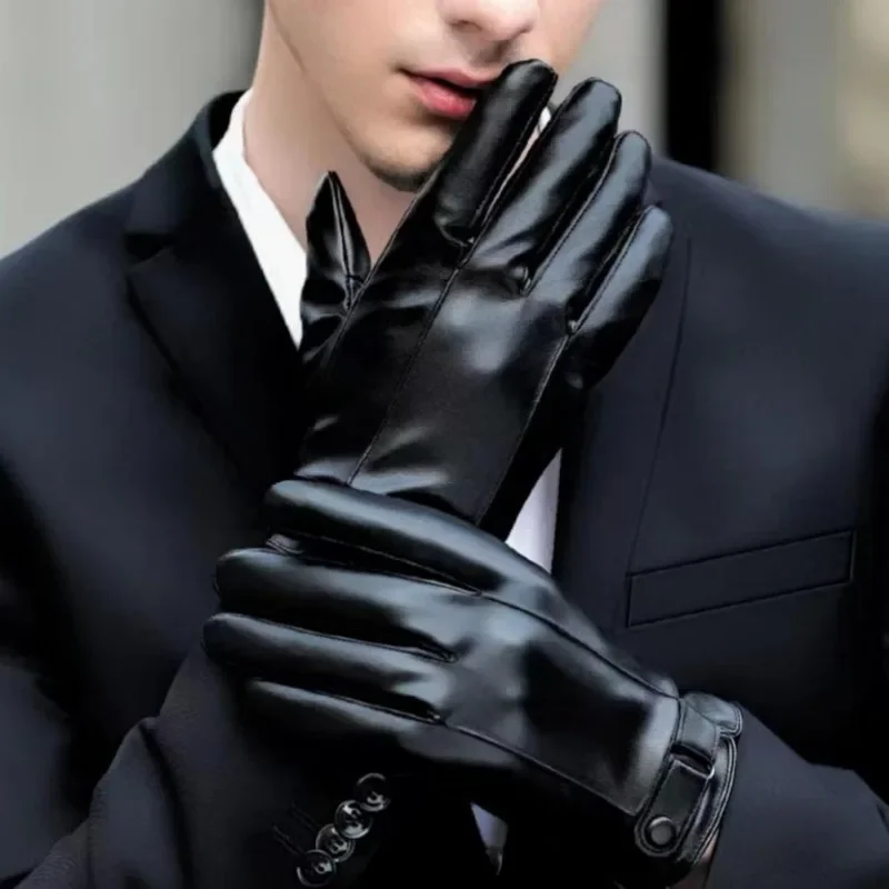 Gants d'hiver en Cuir Véritable pour Hommes et Femmes - Chauds et Tactiles – Image 3