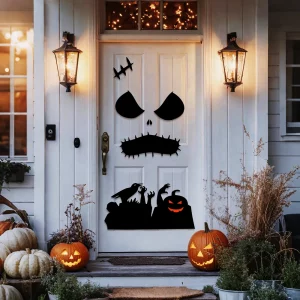 Décorations Halloween : Mains Squelette, Citrouille et Sorcière