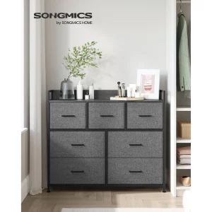 SONGMICS Commode Moderne 7 Tiroirs en Tissu - Rangement Polyvalent