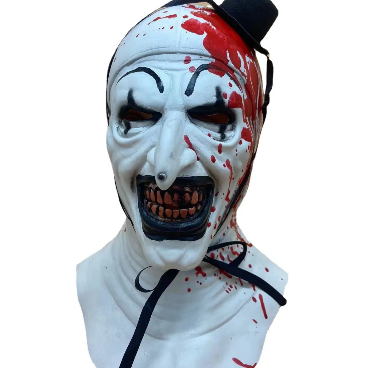 Masque de Clown Effrayant en Latex avec Capuche pour Halloween – Image 4