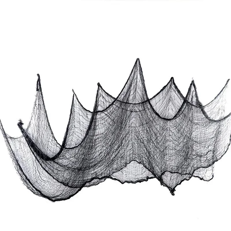 Tissu de Gaze Noir Effrayant pour Halloween - 76x183cm – Image 6