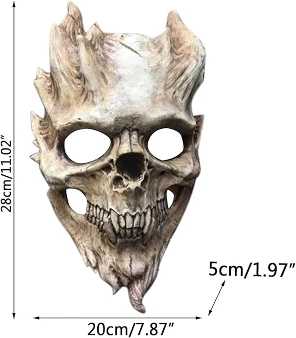 Masque d'Horreur Squelette Démoniaque Latex – Image 6