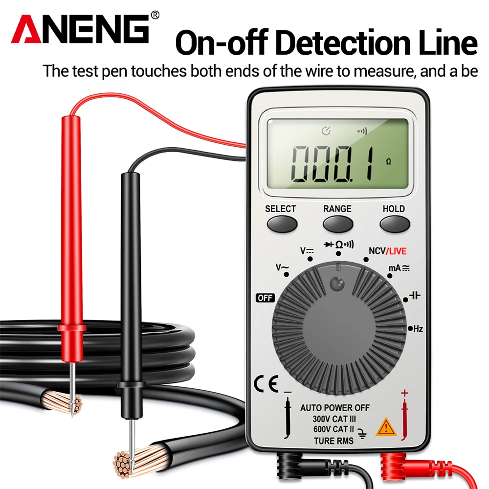 ANENG AN101 Multimètre Numérique Professionnel 1999 Comptes Testeur AC/DC – Image 2