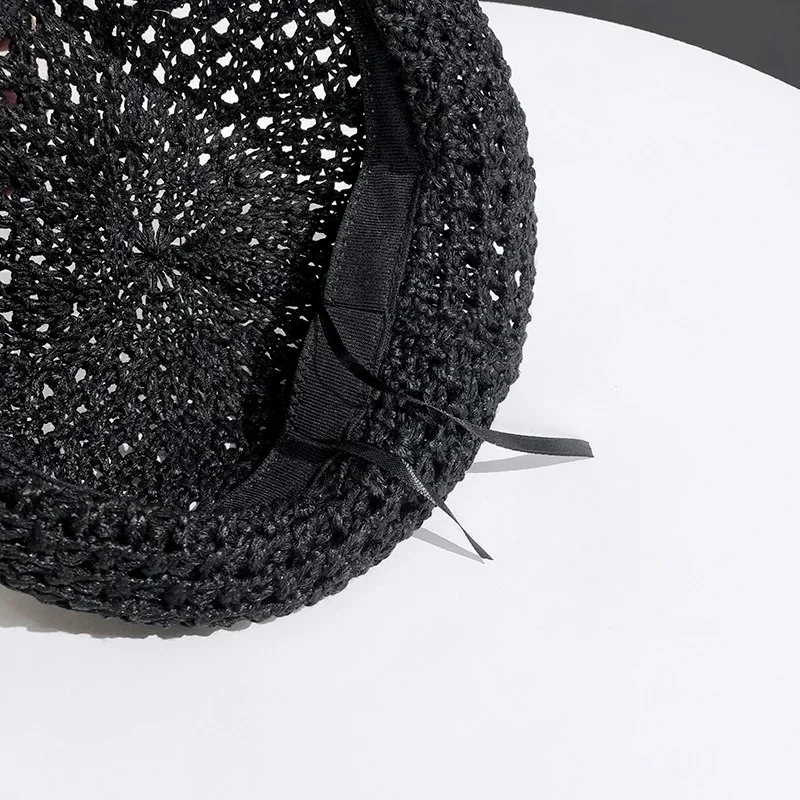 Béret Vintage Crochet Floral Femme – Image 6