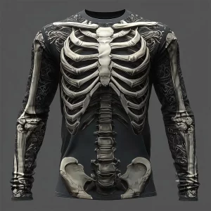 T-Shirt Homme Squelette Gothique Halloween