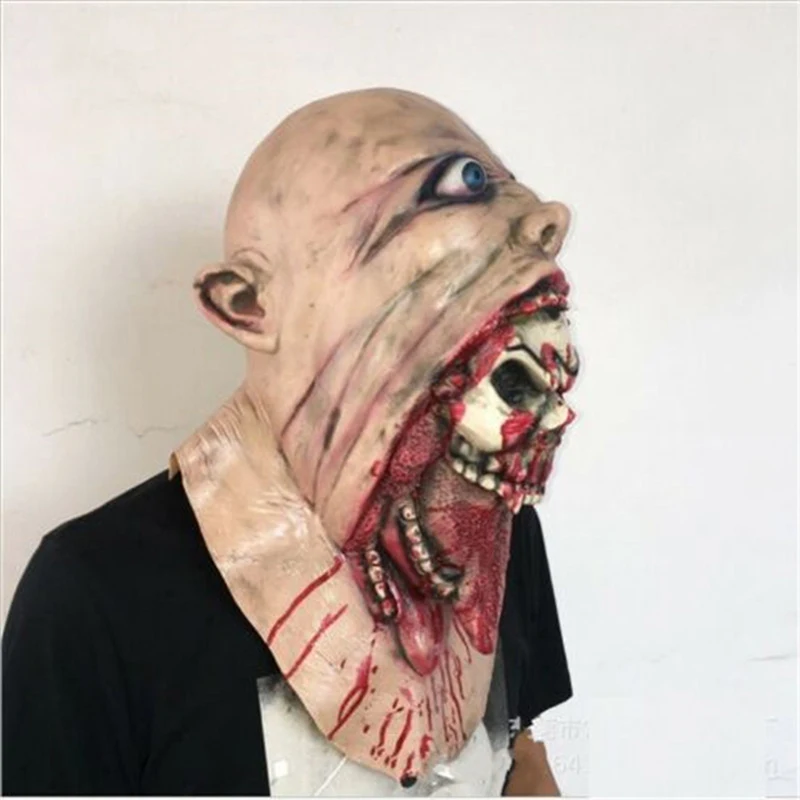 Masque Zombie Sanglant Réaliste - Parfait pour Halloween et Cosplay Horreur – Image 3