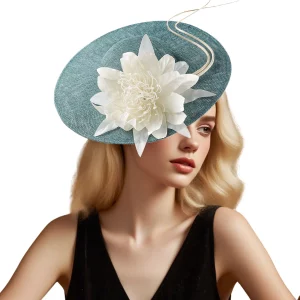 Chapeau Fedora Élégant Femme - Kentucky Derby, Mariage, Thé - Sinamay